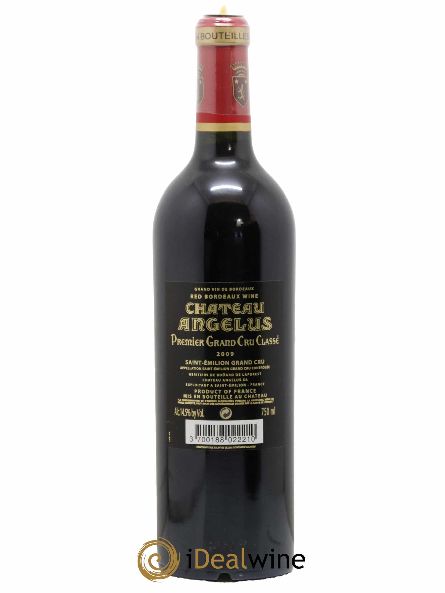 Château Angélus 1er Grand Cru Classé A  2009 - Lot de 1 Bouteille