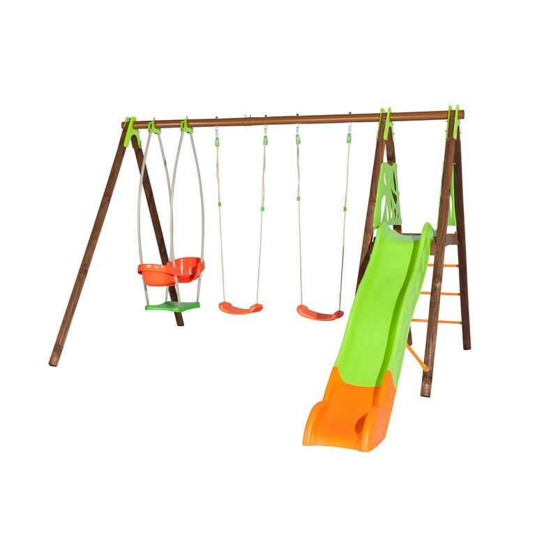 Portique Zambo toboggan + 3 agrès