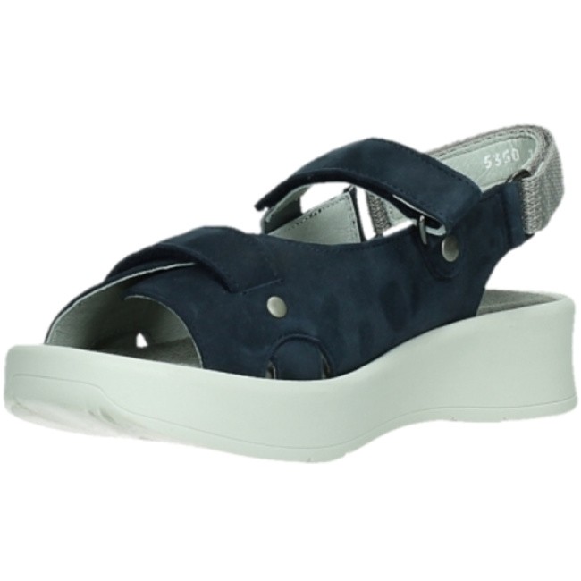 WOLKY Plateau Sandalen blau Globe Longbeach nubuck