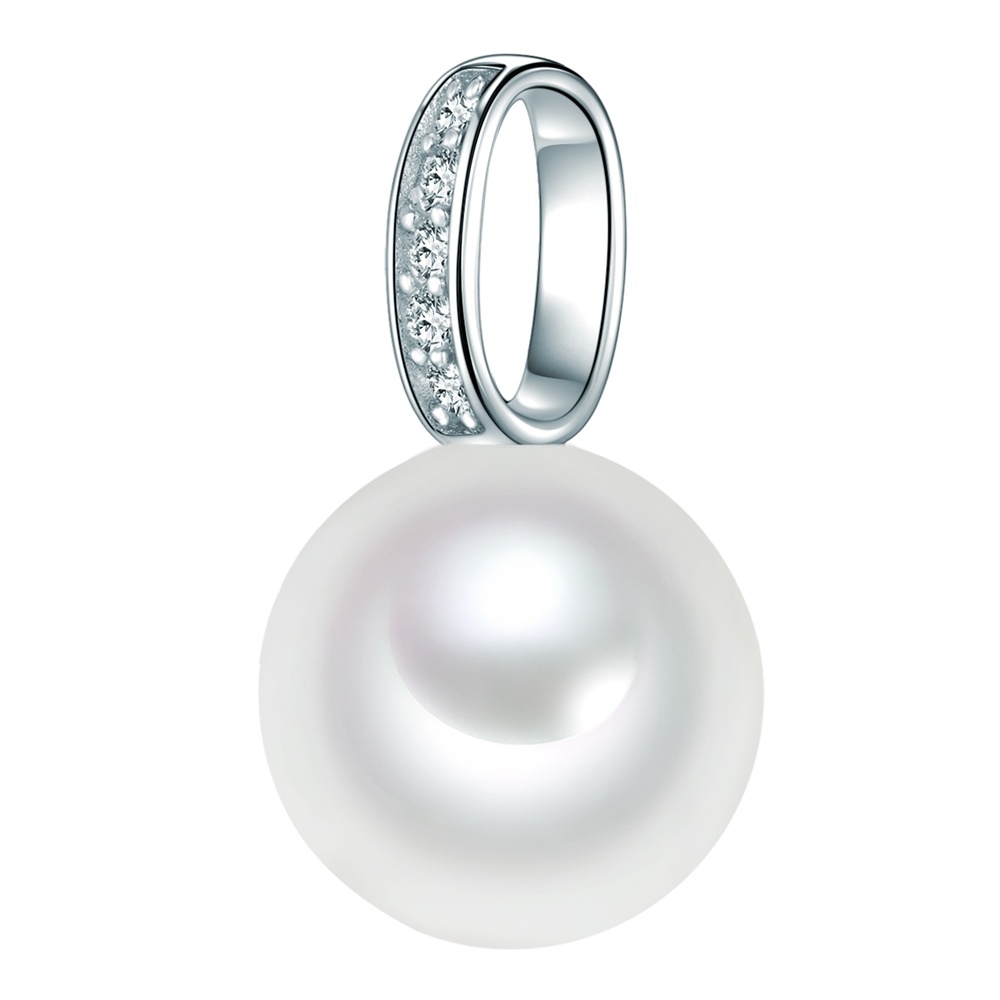 Rafaela Donata Pendentif en argent Argent sterling Oxyde de zirconium (CZ) Perles organiques en  porte-bijoux