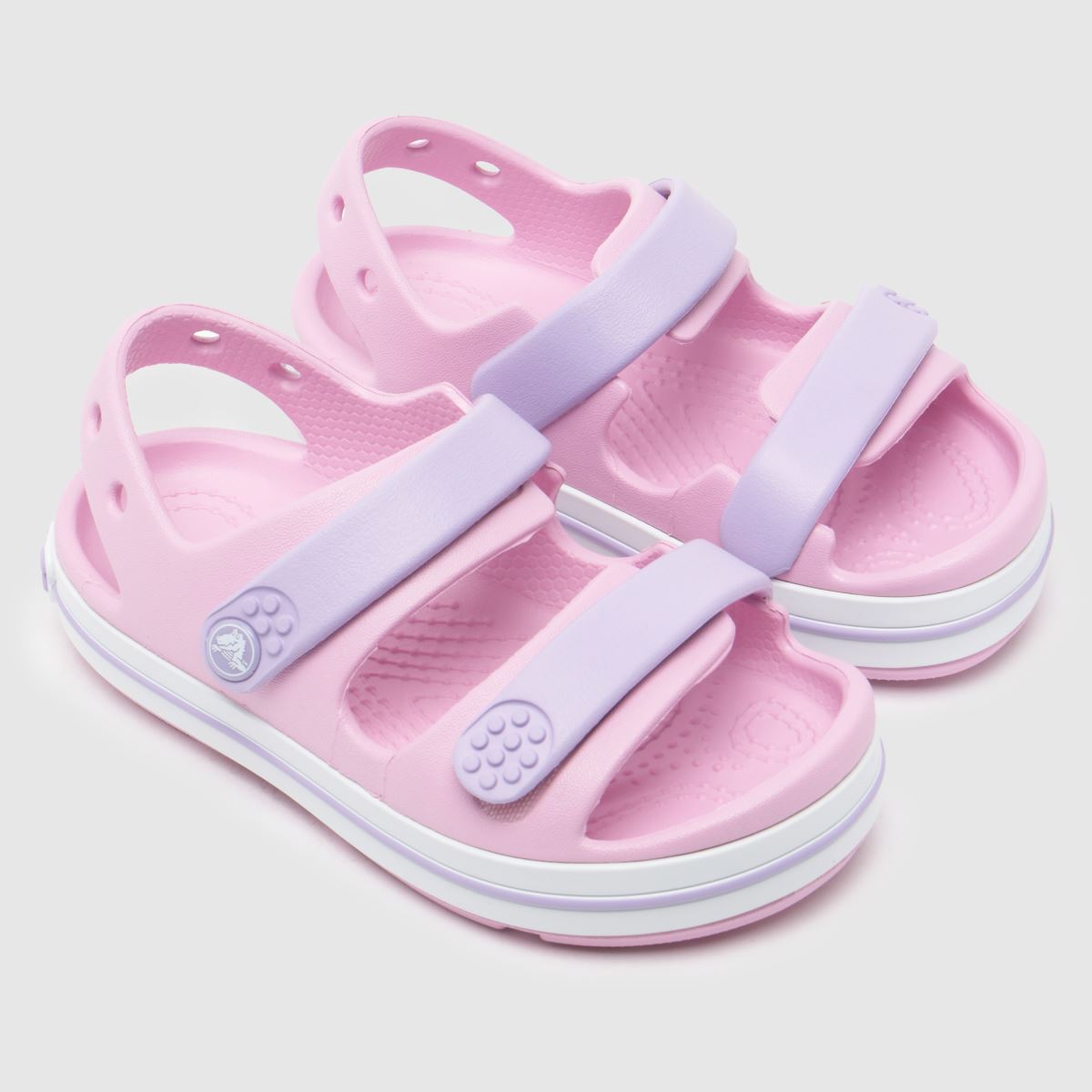 Crocs bledo roza sandali s krokodiljim pasom za deklice