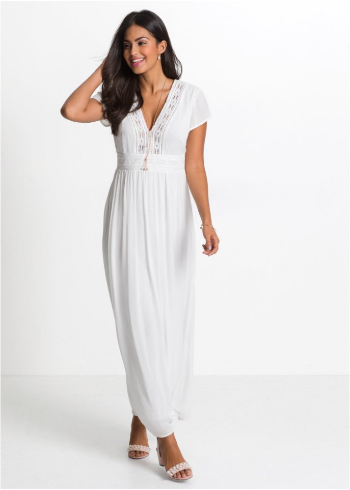 Sommer-Maxikleid mit Spitze