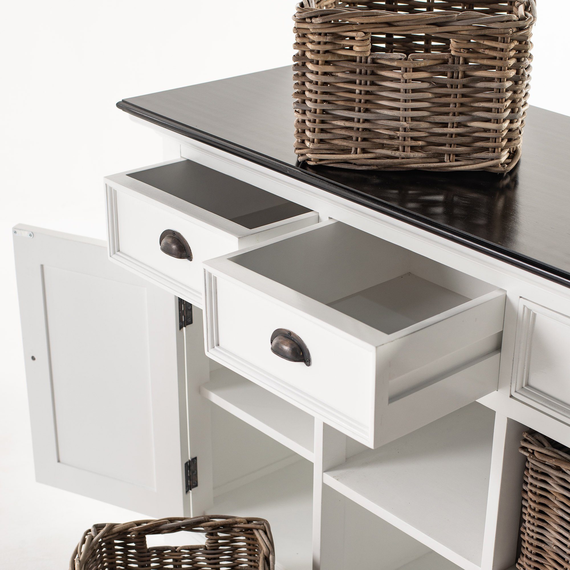 Novasolo Buffet Halifax Contrast Buffetschrank mit 4 Körben
