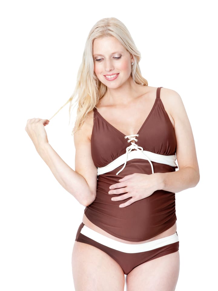 petit amour Umstandsbademode ALYSSA Tankini in Mocca-Creme günstig kaufen
