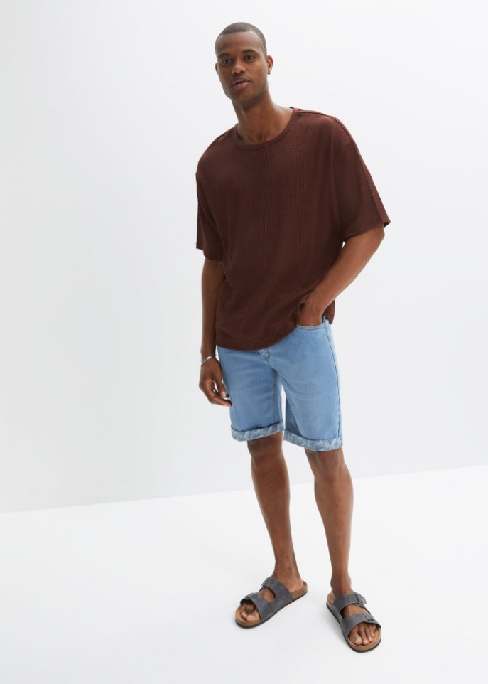 Nachhaltiges T-Shirt aus Strukturware, Loose Fit