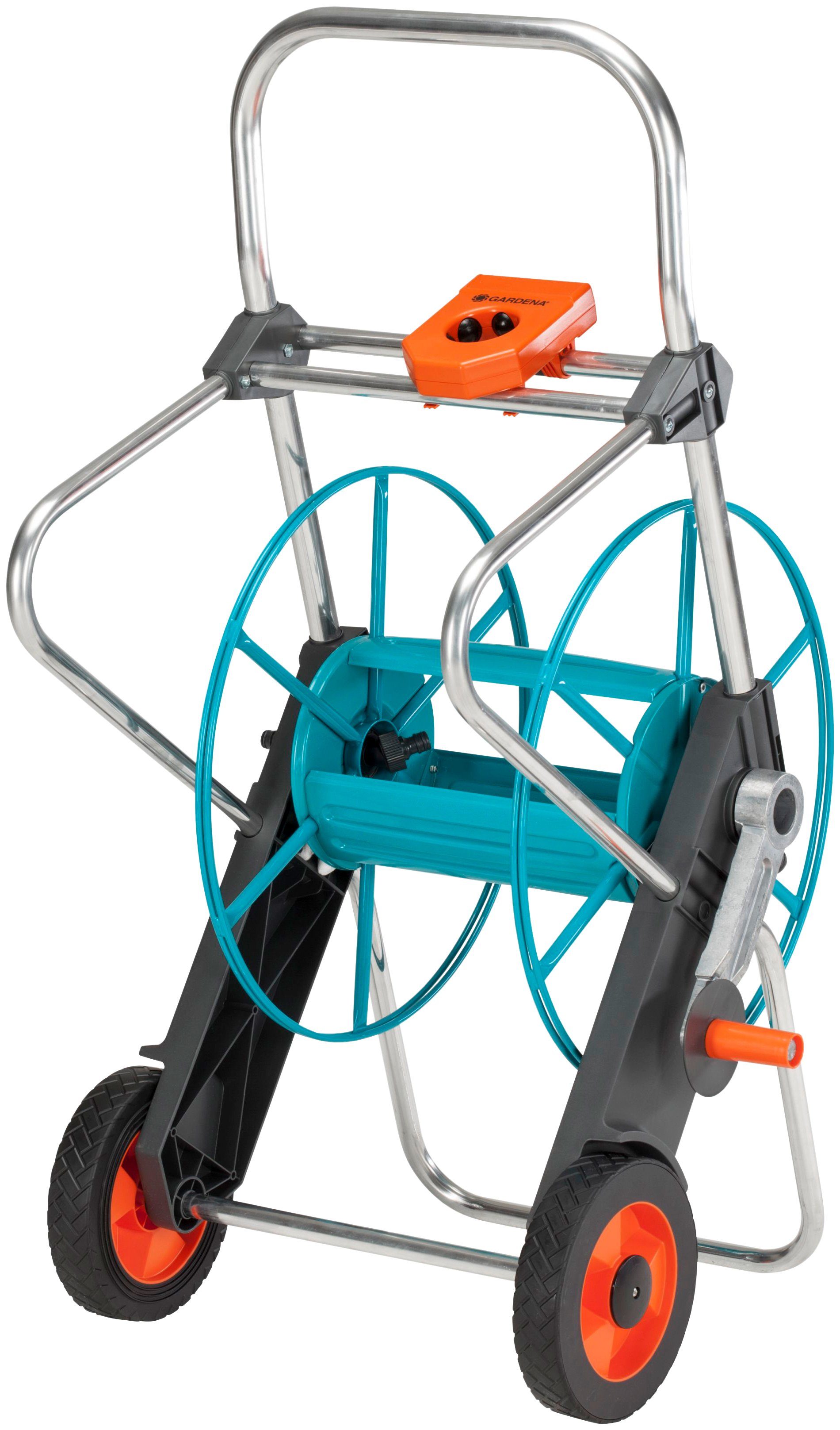 GARDENA Schlauchwagen 02674-20, Metall, für max. 100 m Schlauch