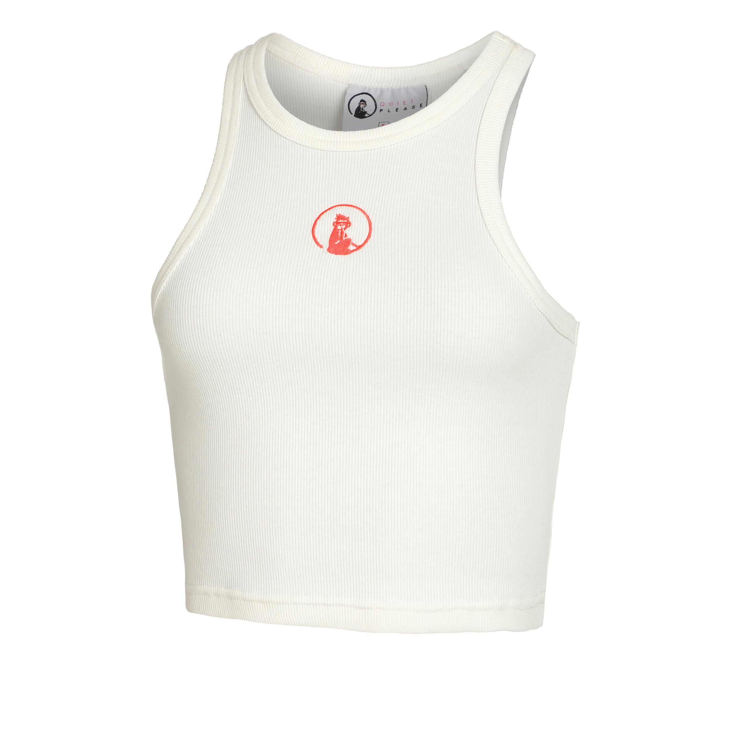 Crossroad Ribbed Tank-Top Damen - Weiß