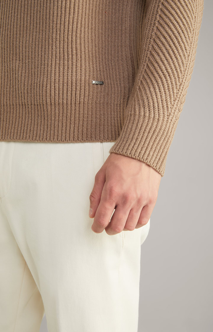 Wool-Mix-Pullover Brunor in Hellbraun