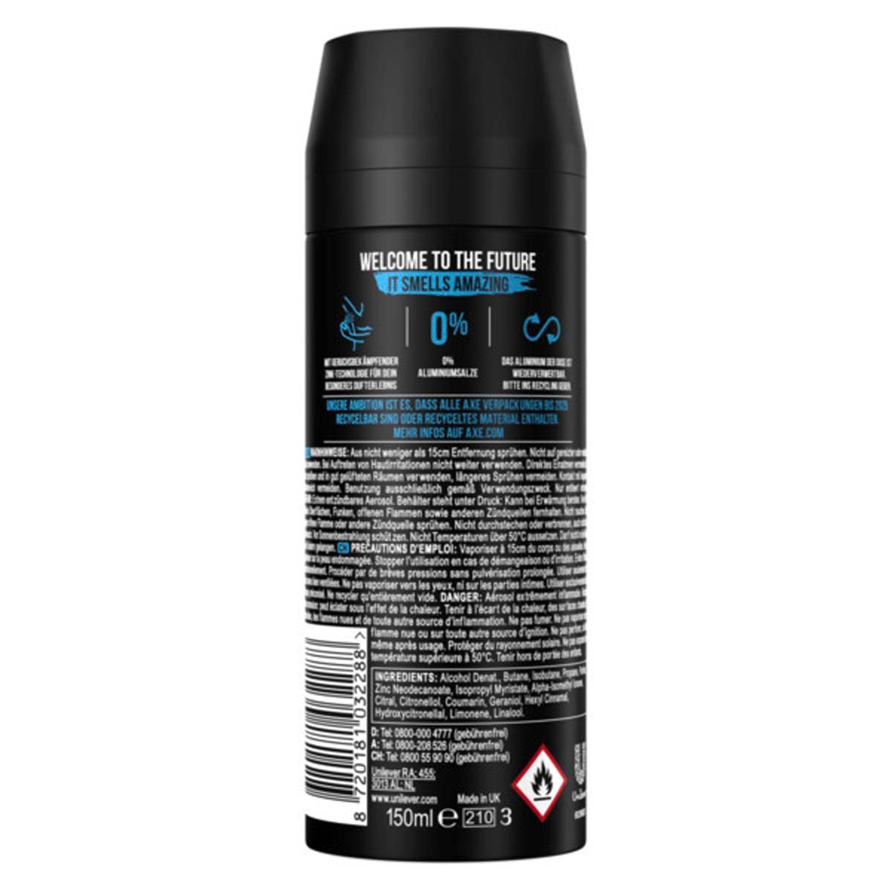 axe Deo-Set Alaska Deo 6x 150ml Deospray Deodorant Bodyspray ohne Aluminium