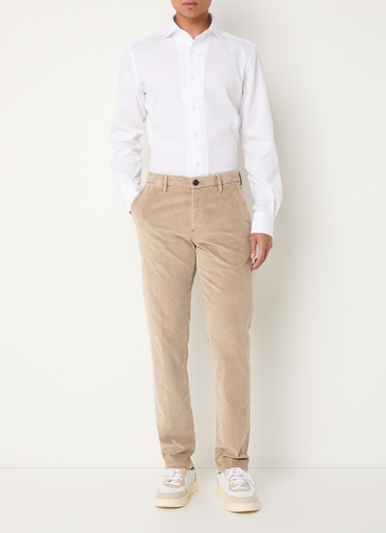Pantaloni chino skinny din catifea reiată Boggi Milano cu buzunare interioare