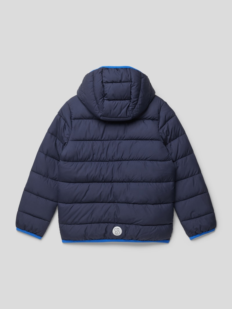 Steppjacke mit Kapuze in marineblau