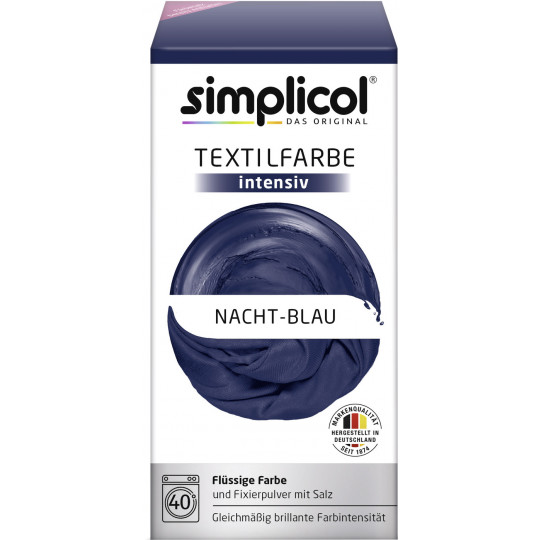 Simplicol Textilfarbe Intensiv nacht-blau 150ML+400G