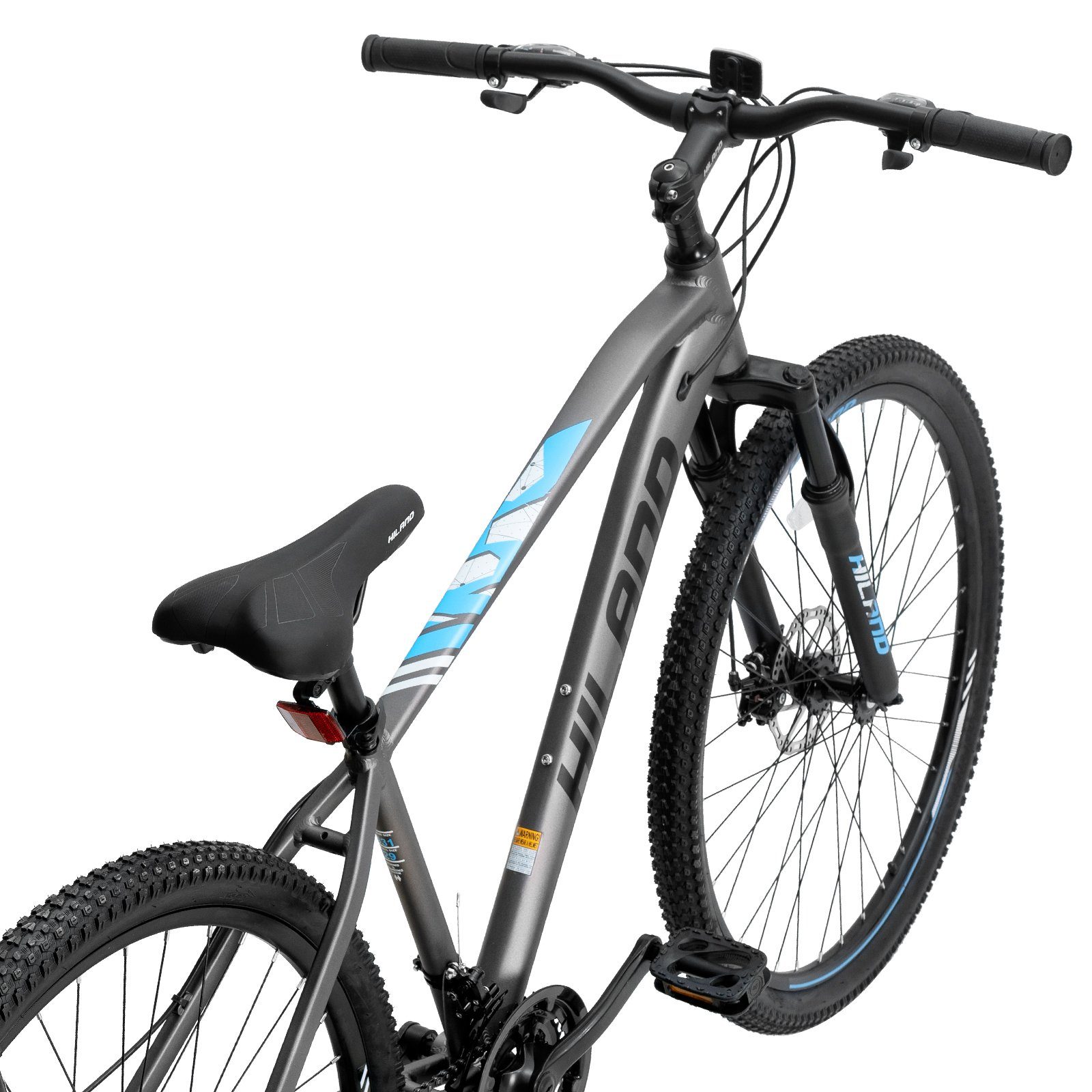 HILAND Mountainbike 29 Zoll MTB mit KENDA Reifen,Aluminiumrahmen,Jugendliche Fahrrad, 21 Gang Shimano Tourney Schaltwerk, Kettenschaltung, (Set), für Damen und Herren 175 - 200 cm MTB Hardtail Fahrrad