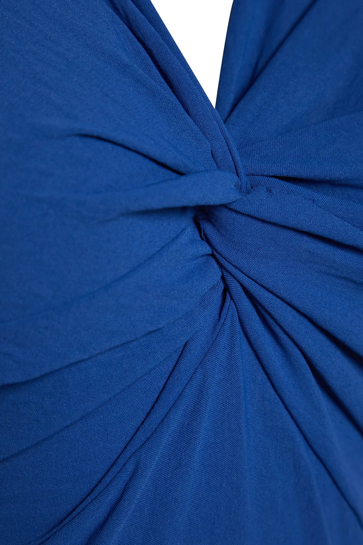 Trendyol Collection  Indigofarbenes Maxikleid mit gewebtem Volant und detailliertem Webmuster TWOSS23EL02065