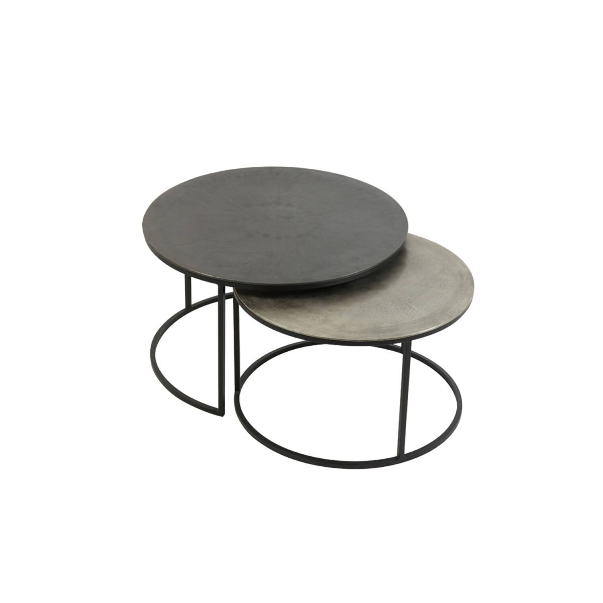 Trendhopper 2-Satz Couchtisch Claro Grau