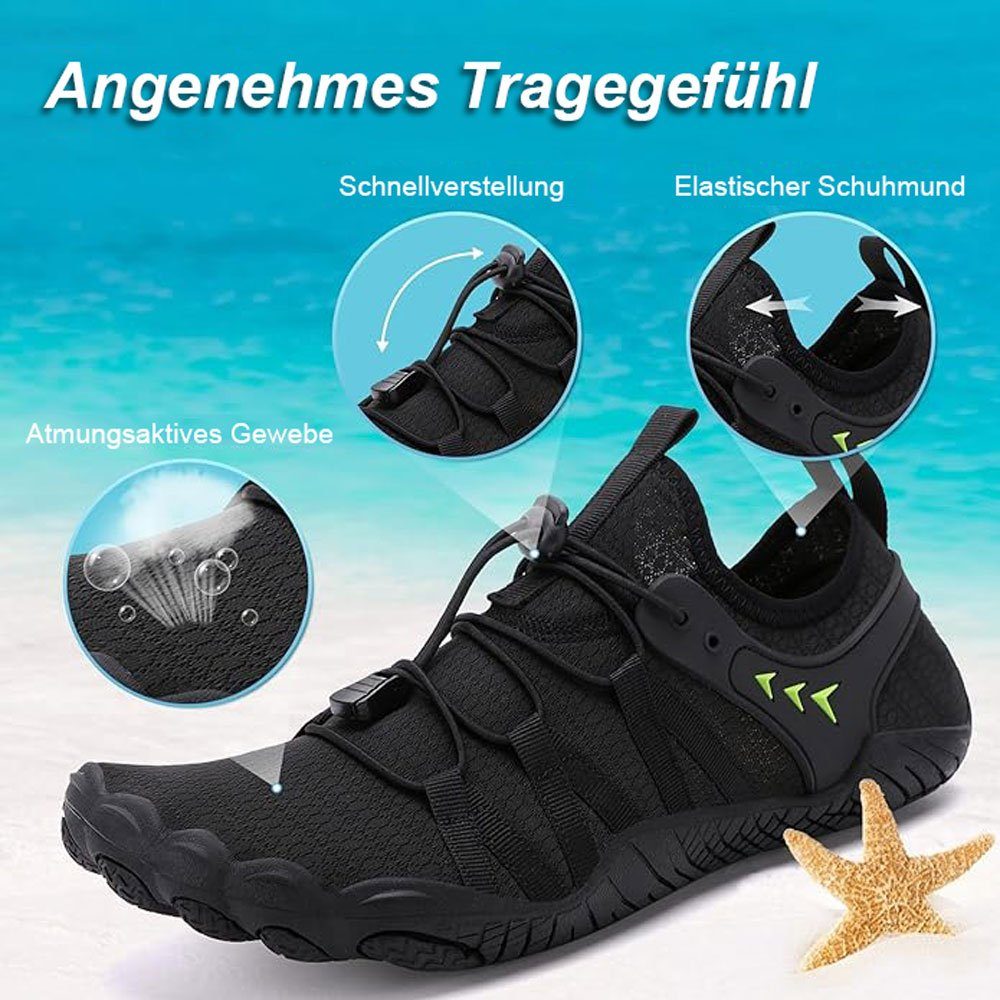 Sarfly Strandschuhe Surfschuhe Poolschuhe Unisex Barfußschuhe 36-46EU Barfußschuh Gummi sohle, rutschfest und verschleißfest, elastisch und können