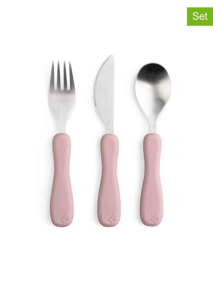 Sebra 3tlg. Besteck in Pink günstig kaufen onesize