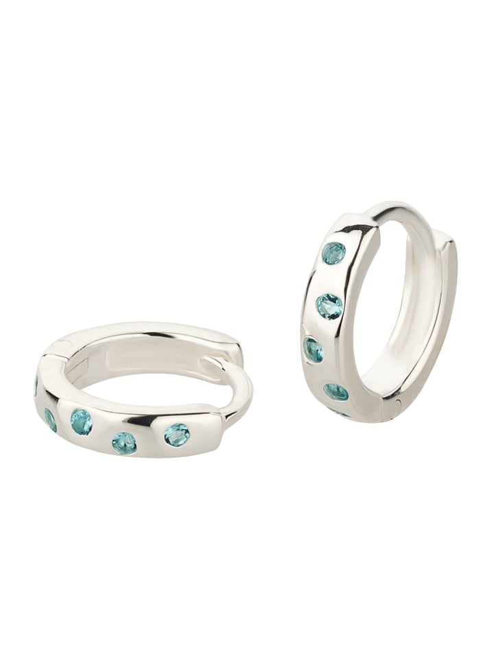 schmuck23 Creolen 925 Silber Zirkonia 0,3 cm x 1,2 cm günstig kaufen onesize