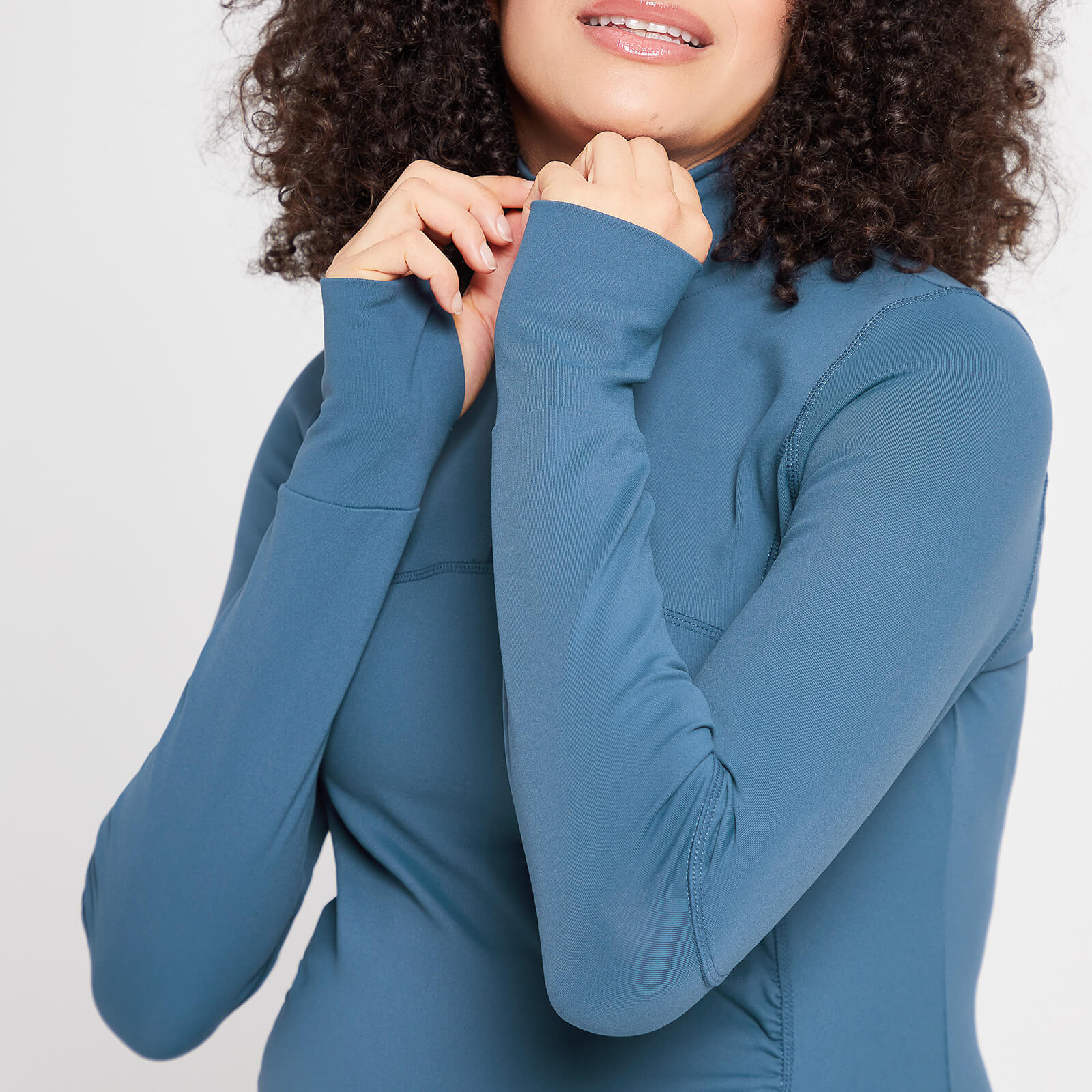 Haut de maternité à fermeture éclair ¼ MP Power pour femmes – Bleu poudré
