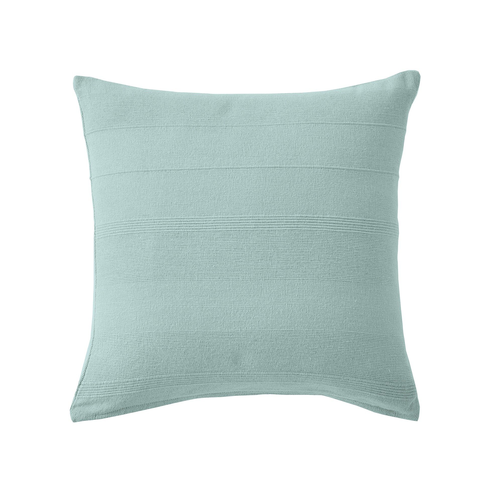 Housse coussin unie coton tissage artisanal