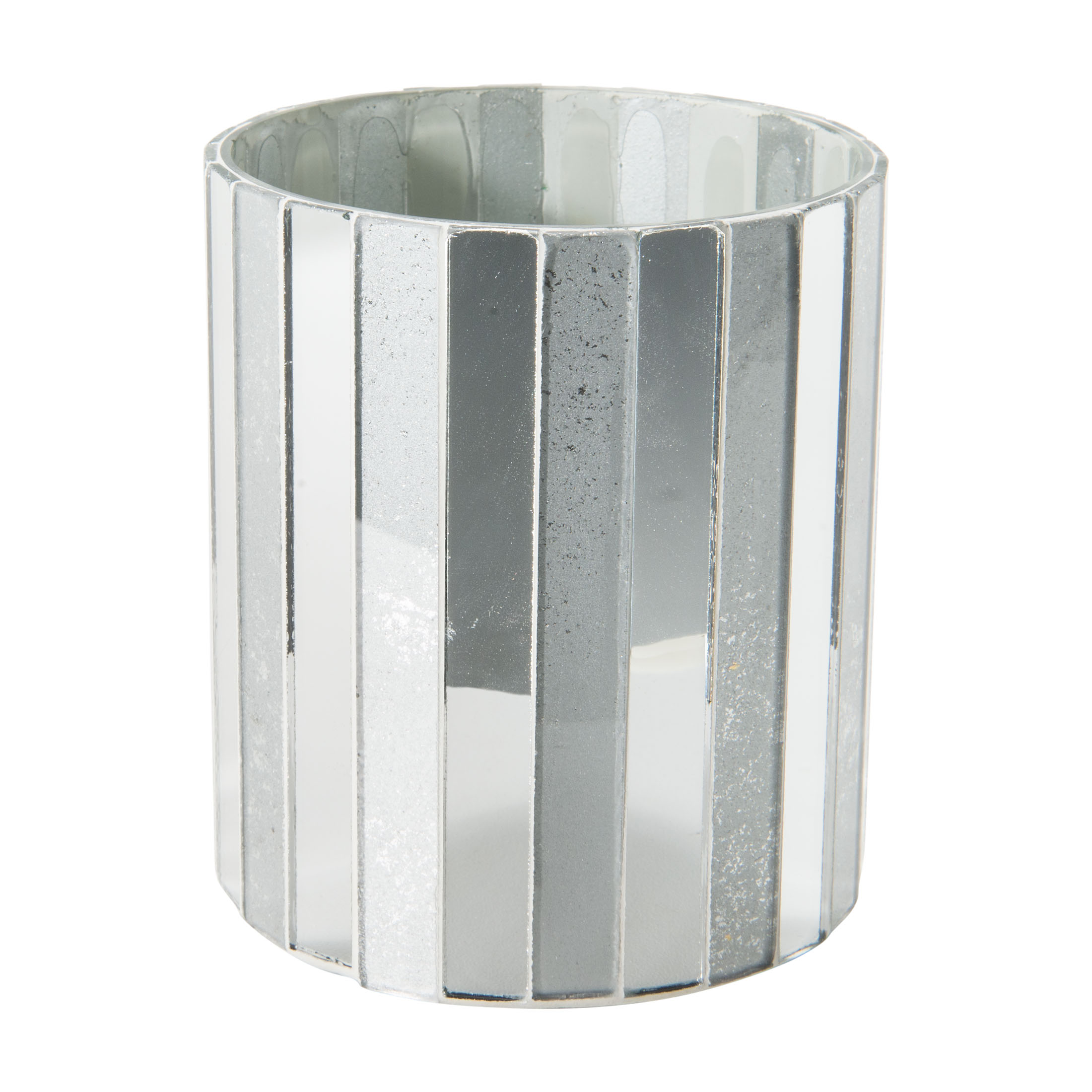 Silver Stripes Windlicht, Silver