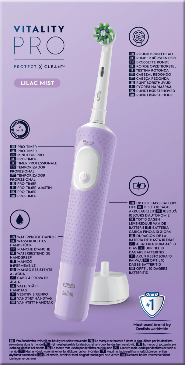 Elektrische Zahnbürste Vitality PRO lilac, 1 St
