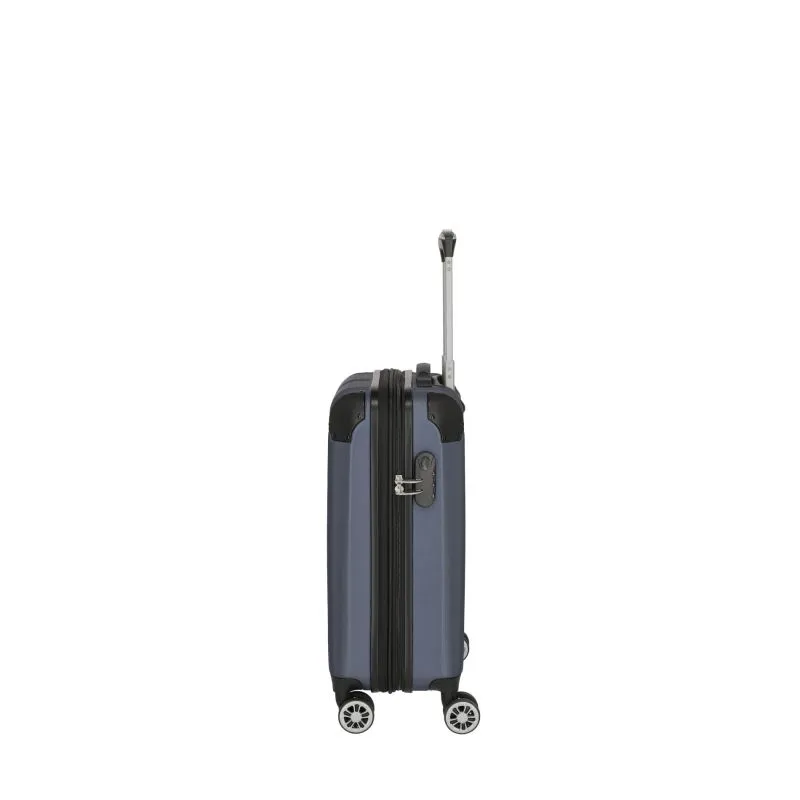 Travelite CITY Trolley S (55cm) mit 4 Rollen (erweiterbar) - Marine