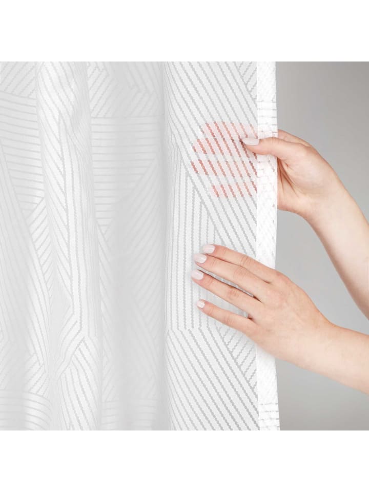 ESPRIT Transparenter Schlaufenvorhang BETHANY in Weiß günstig kaufen 130x250 cm