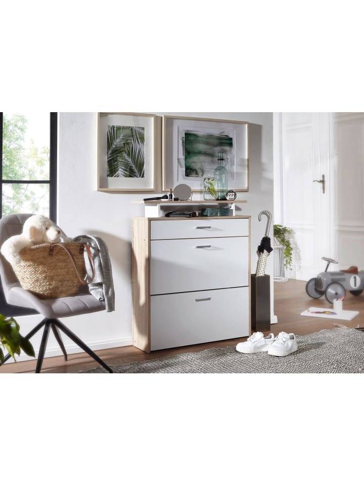 KADIMA DESIGN Schuhkipper | Sonoma Eiche, 80x95x24cm, Schublade günstig kaufen onesize