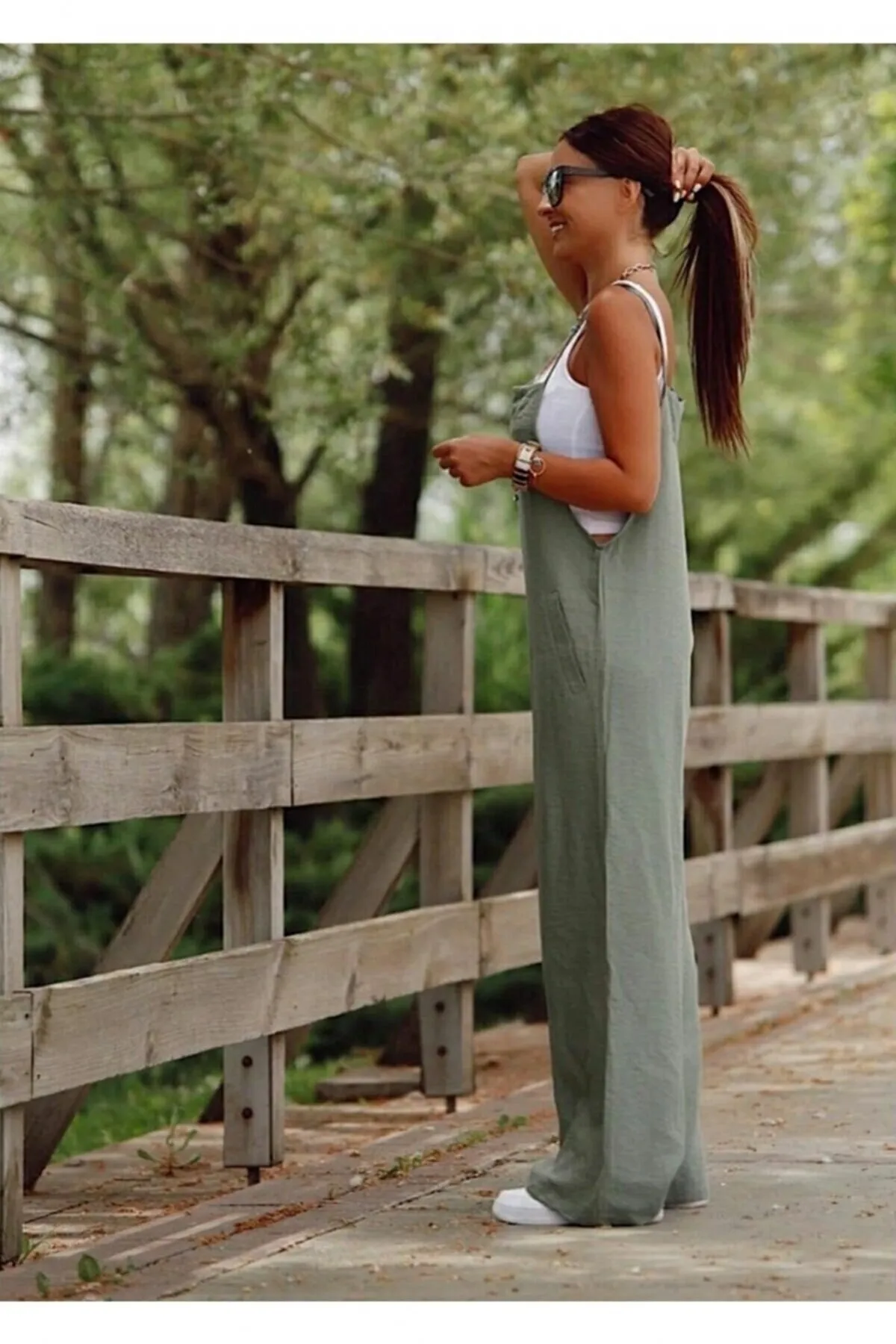 HAKKE  Jumpsuit - Grün - Oversized