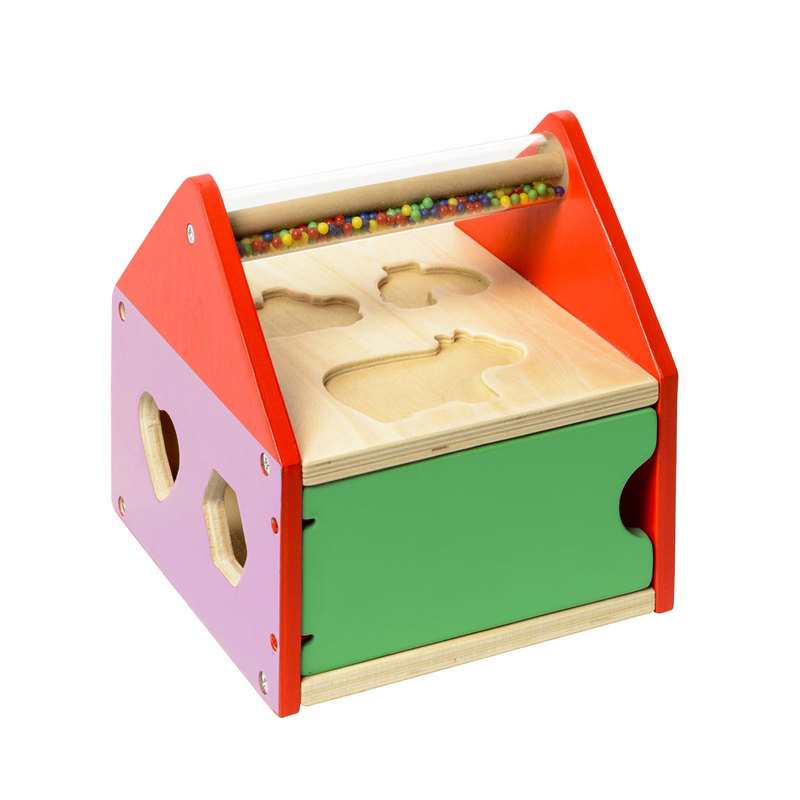 Maison boîte à formes et encastrement en bois Oxybul
