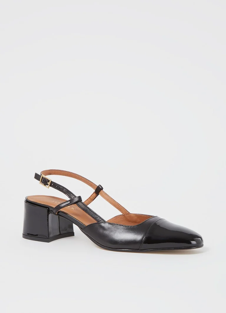 Jonak Dhapopy slingback with patent leather details