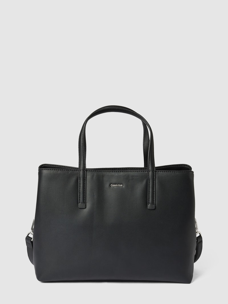 Tote Bag mit abnehmbaren Schulterriemen in schwarz