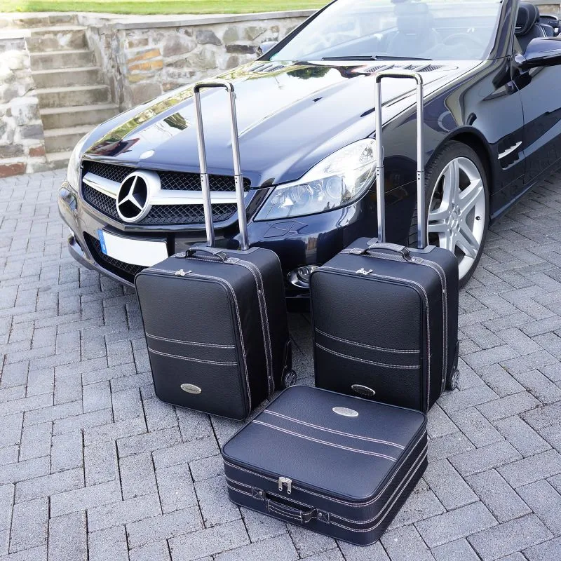 Roadsterbag 3-tlg. Kofferset mit 2 Rollen Mercedes SL R230 141 Liter