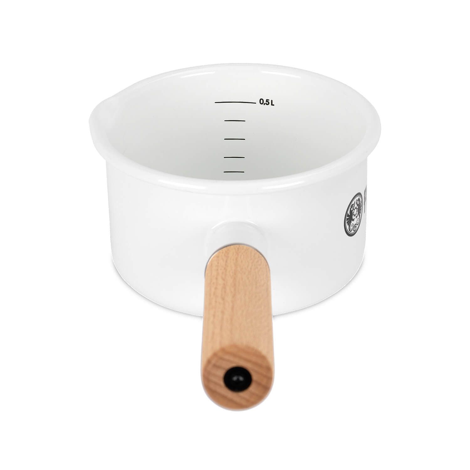 Emaille Stieltopf 0.5 Liter