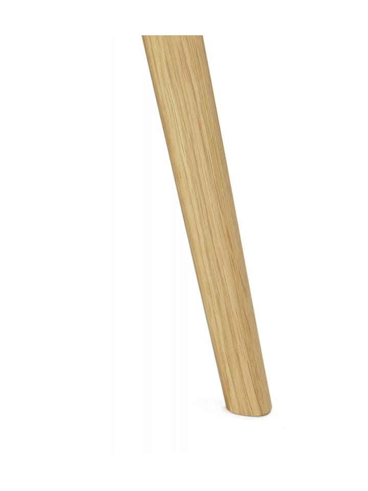 KADIMA DESIGN Runder Esstisch Weiß mit Eichenbeinen 90 cm | für 5 Personen in Weiß-Beige günstig kaufen onesize