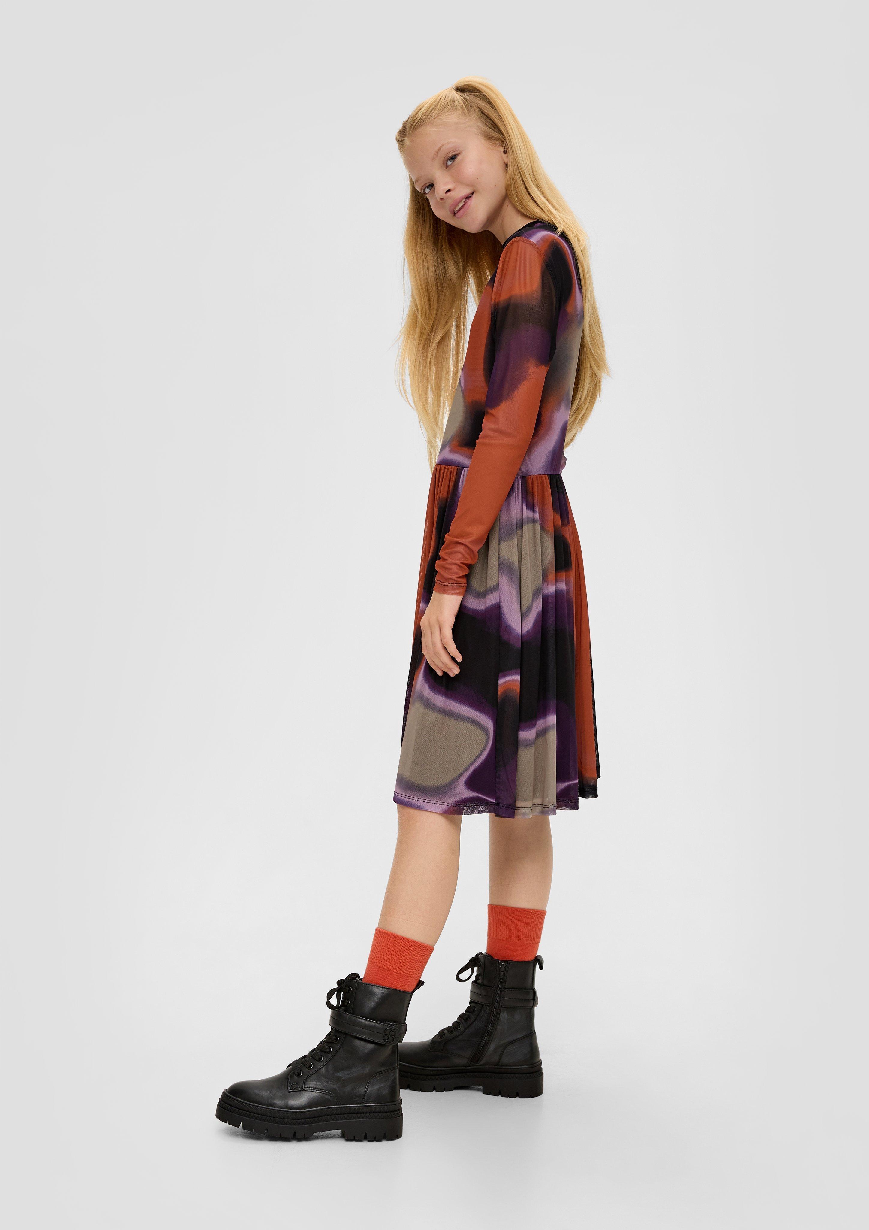 Hochgeschlossenes Meshkleid  2140571-99A2