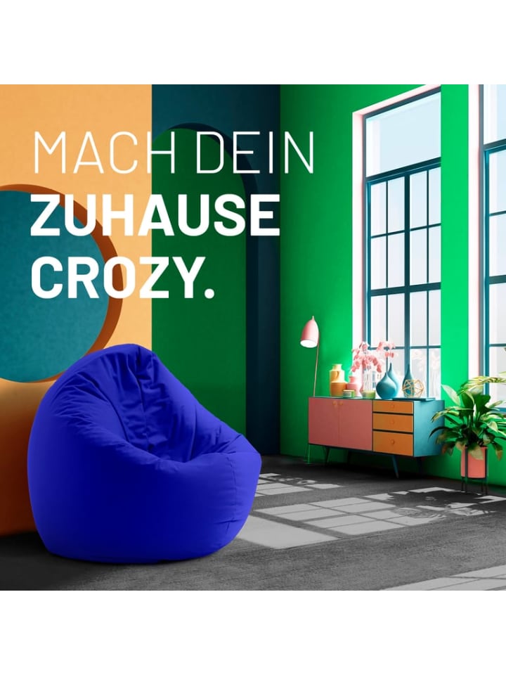 Lumaland Sitzsack 2-in-1-Sitzsack - 300l - 120 x 80 x 75 cm - Royalblau günstig kaufen onesize