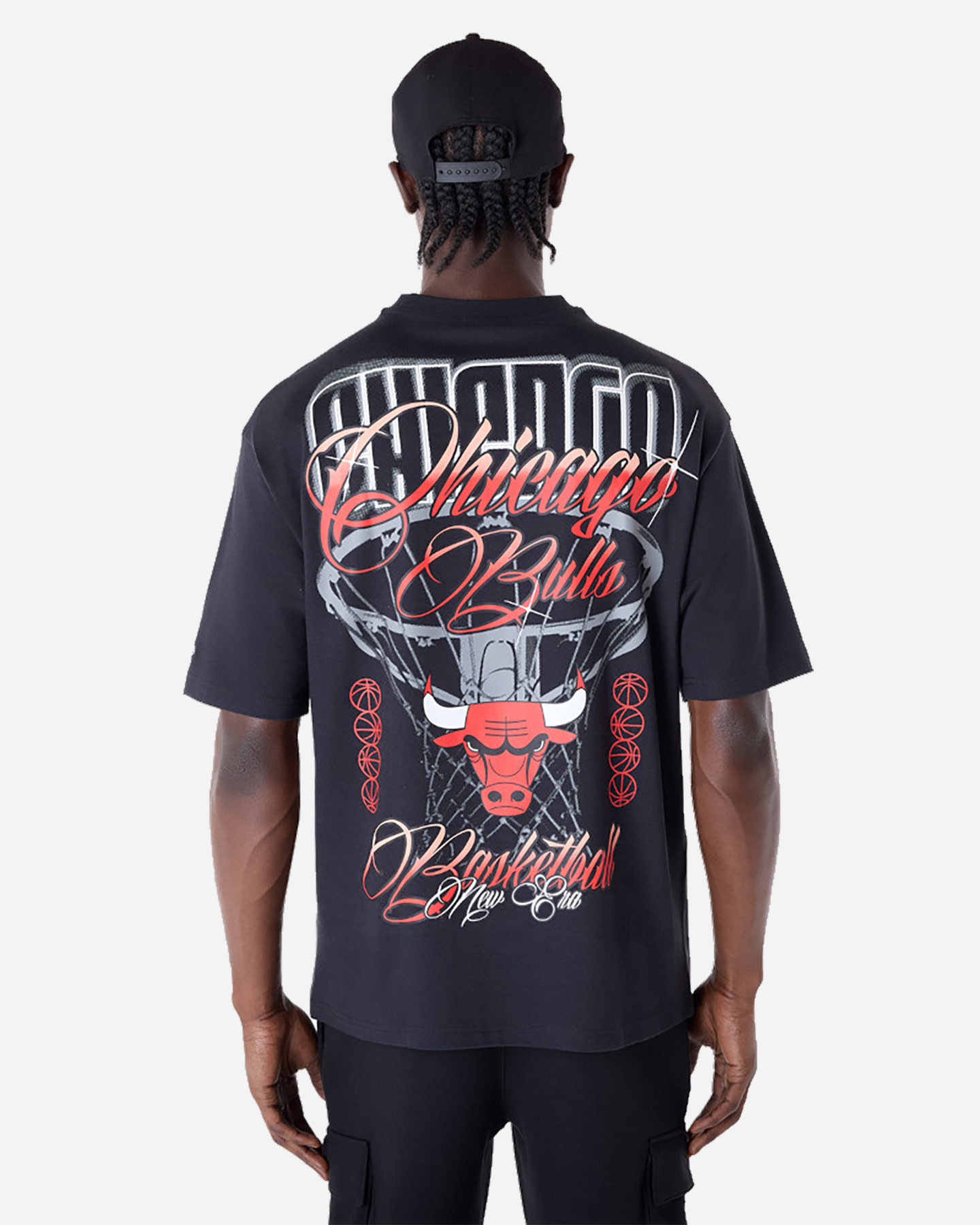 Abbigliamento Basket New Era Font Graphic Bulls M 60596429