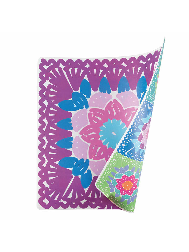 Villa d´Este 6er-Set: Tischsets in Hellblau/ Orange/ Lila - (L)37 x (B)37 cm günstig kaufen onesize