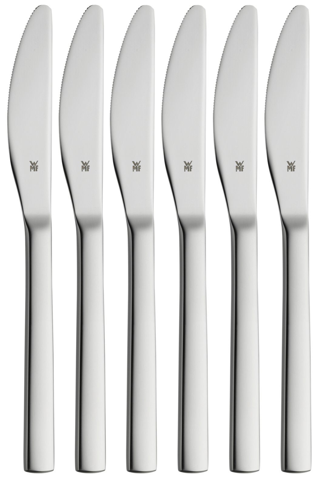 WMF Messer-Set Nuova (6-tlg., Obstmesser Monbloc (Länge 18cm), Cromargan Edelstahl poliert spülmaschinengeeignet