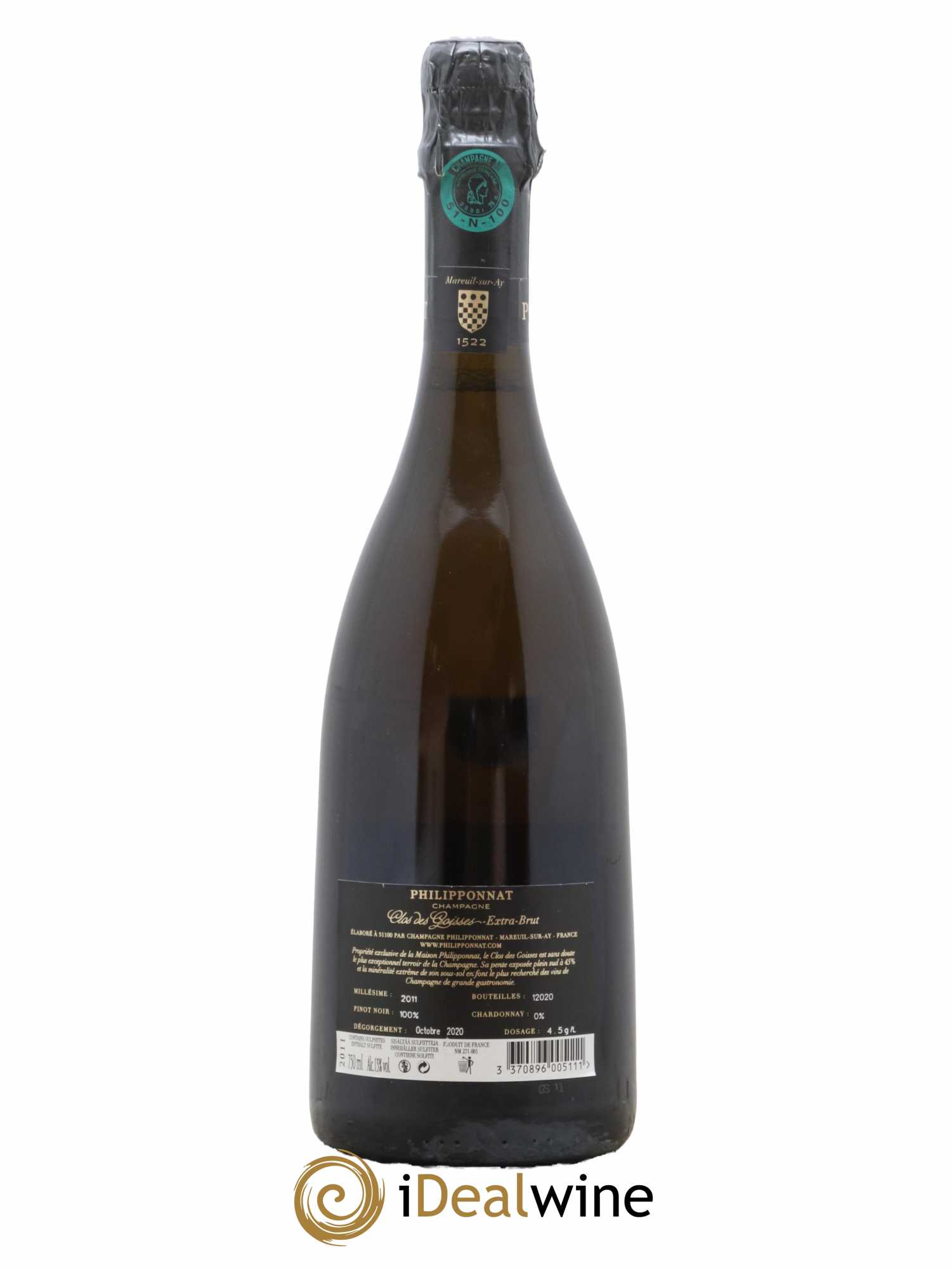Clos des Goisses Philipponnat  2011 - Lot de 1 Bouteille