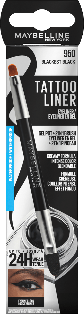 Gel Eyeliner Tattoo Waterproof 950 Black, 3 g