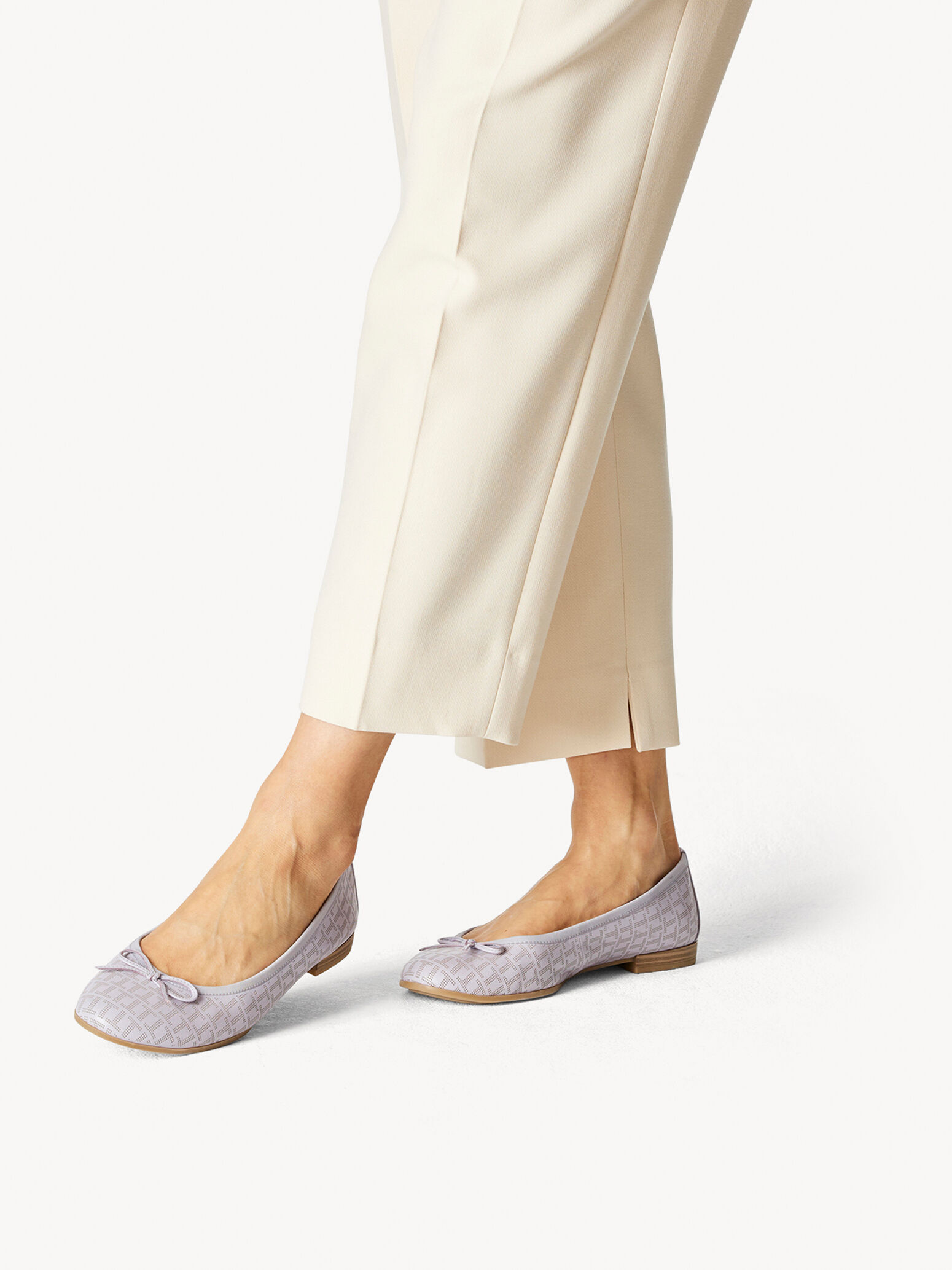 Ballerine en cuir - mauve