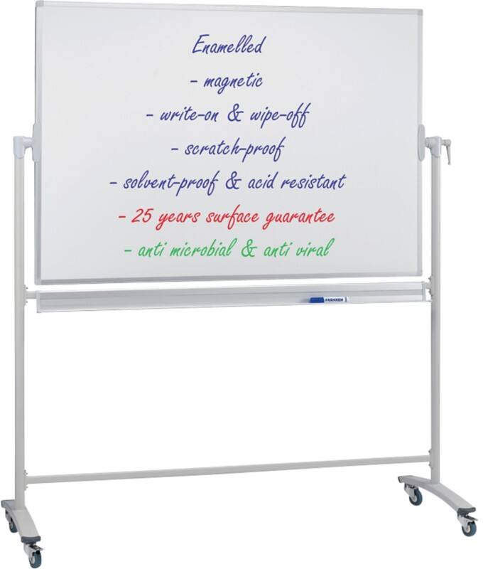 FRANKEN Drehstativtafel ST3802 Antimikrobiell Emaille Magnetisch 150 x 100 cm