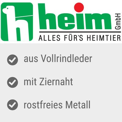 Heim Halsband mit Ziernaht, petrol