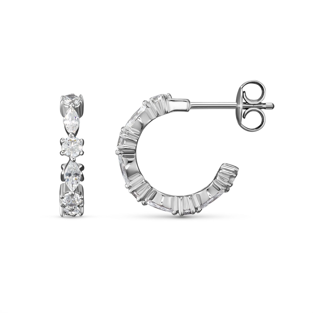 FAVS Créoles 925 Argent Boucles d'oreilles