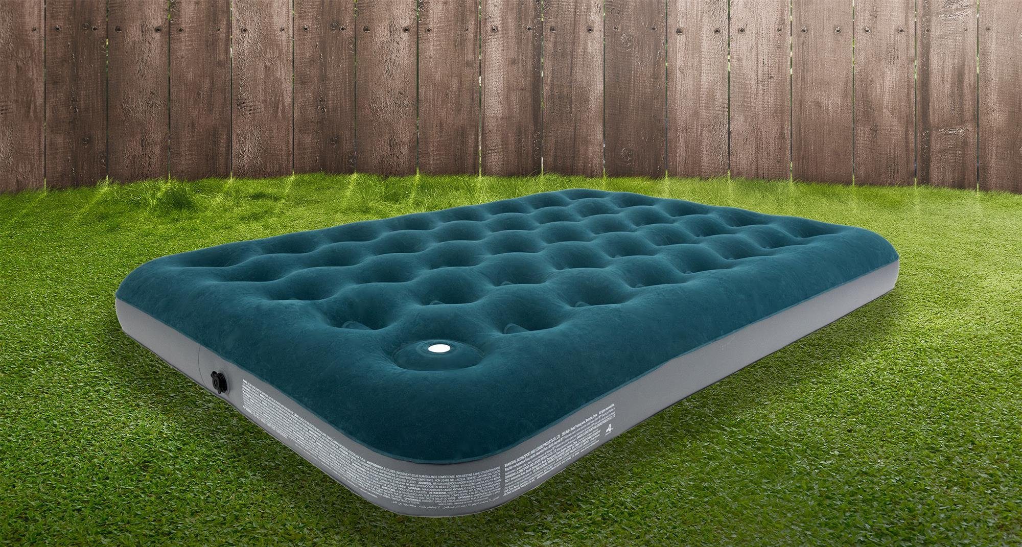 Avenli Luftbett Campingbett 191x136x22 cm, (Luftmatratze für 2 Personen), Gästebett mit eingebauter Fußpumpe