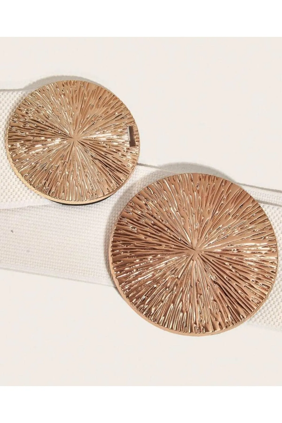 Fiori  Ineinandergreifender elastischer Damengürtel mit goldener Schnalle, Jackengürtel, Hemdgürtel, Kleidergürtel