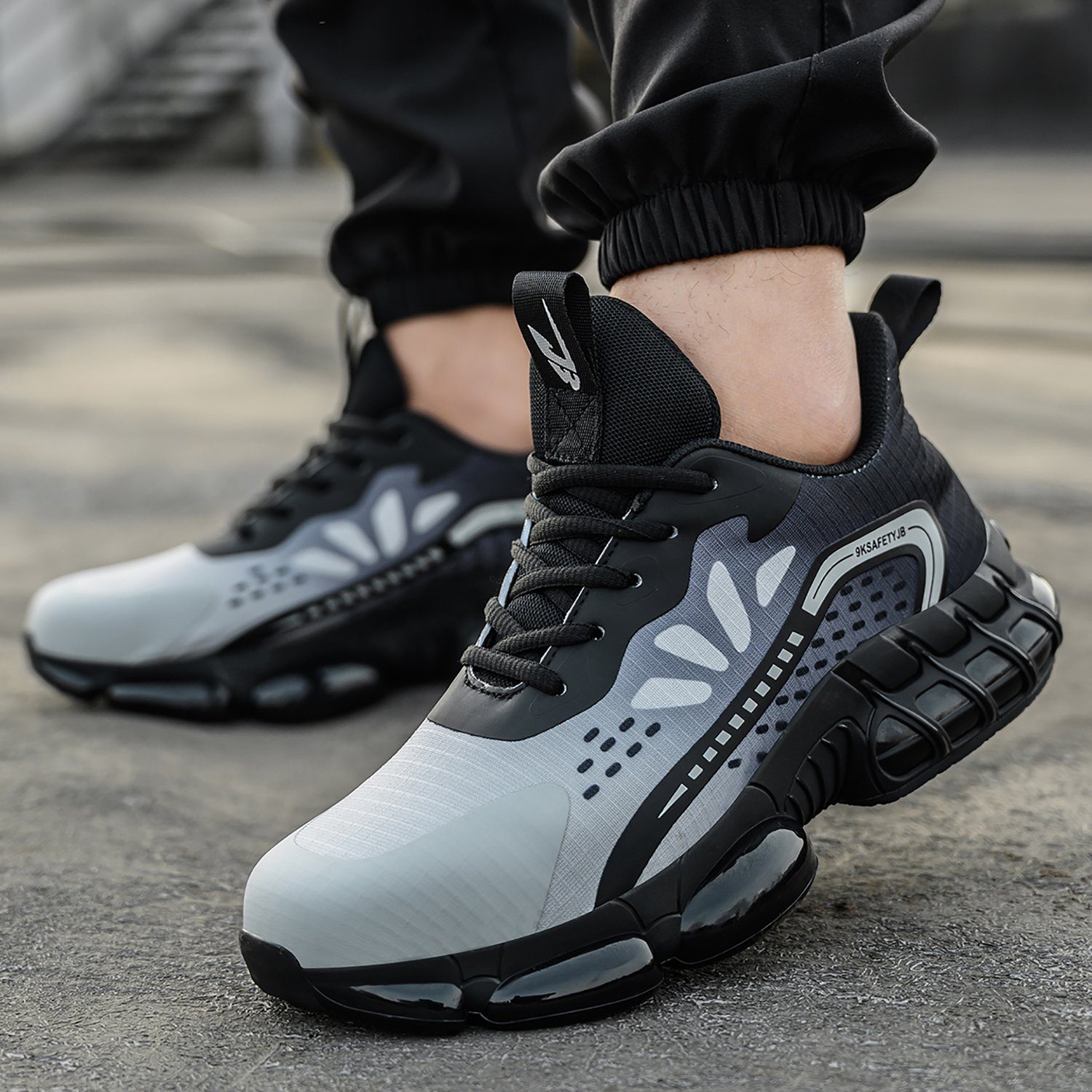 TOPMELON Stahlkappenschuhe mit Schnell trocknendes Futter Sicherheitsschuh
